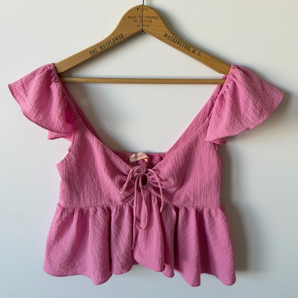 UO Sierra Key Hole Babydoll Top - Picture 5 of 10
